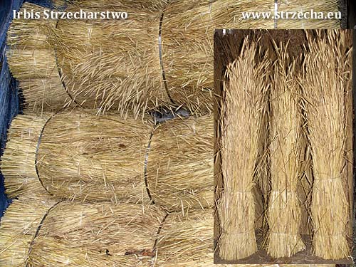 Irbis Strzecharstwo - słoma żytnia w wiązkach dachowych (obwód 70cm, długość 120-150cm)