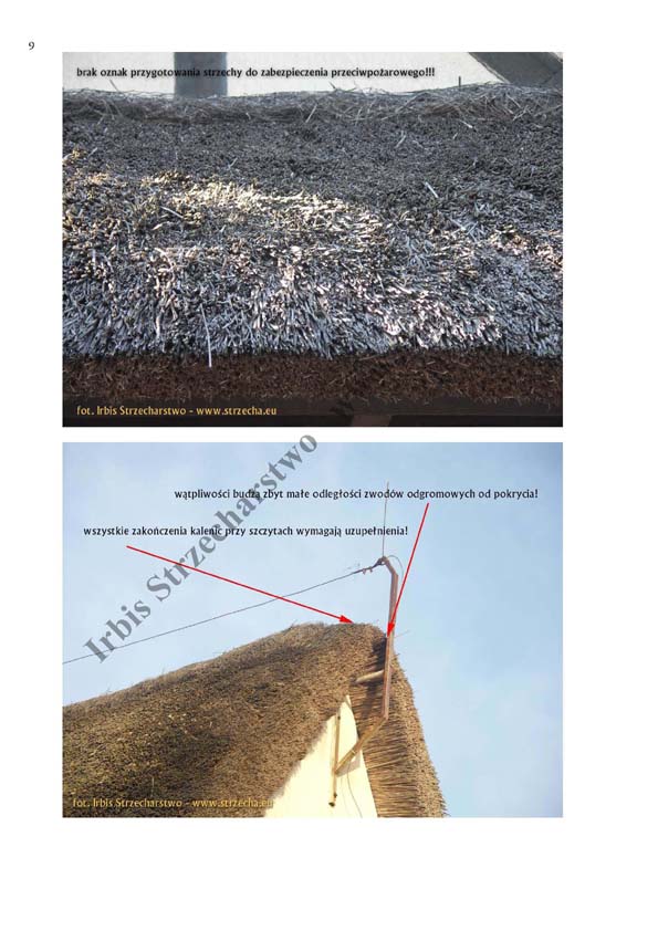 Strzecha, dach trzcinowy: przykładowa opinia techniczna str.6